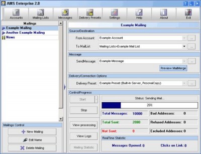Advanced Mass Sender Enterprise 2.79 Rus screenshot