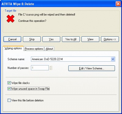 AEVITA Wipe and Delete 1.04 screenshot