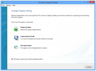 Auslogics Registry Defrag 12.2.0.3 screenshot