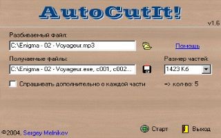AutoCutIt! 1.6 screenshot