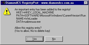 DiamondCS RegistryProt 2.0 screenshot