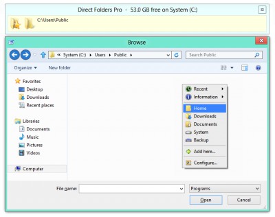 Direct Folders 3.71 screenshot