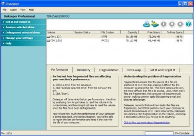 Diskeeper Home Edition 2008 12.758 screenshot