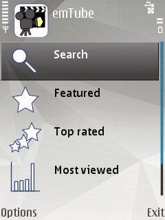 emTube for Nokia Series60 3rd Edition 1.0.6 screenshot
