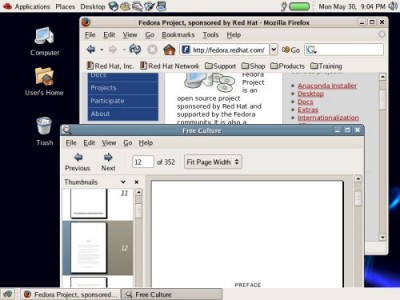 Fedora 8.0.1 screenshot
