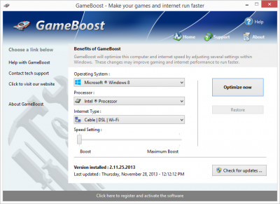 GameBoost 3.3.7.2022 screenshot