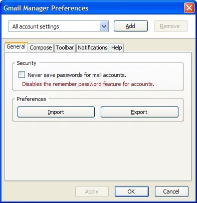 Gmail Manager 0.5.2 screenshot