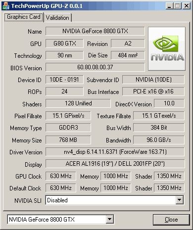 GPU-Z 0.1.4 screenshot
