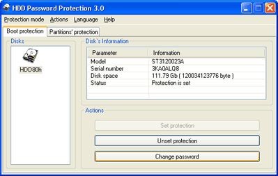 HDD Password Protection 3.2 screenshot
