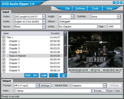 ImTOO DVD Audio Ripper 4.0.95.1221 screenshot