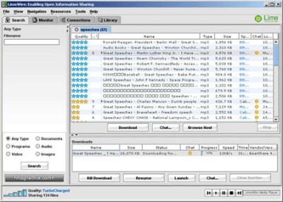 LimeWire for Linux 4.14.8 screenshot