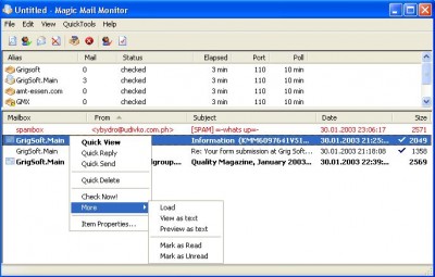 Magic Mail Monitor 2.94 beta 18 screenshot