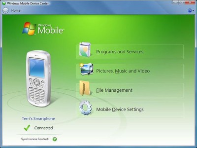 Microsoft Windows Mobile Device Center Driver 1.0 screenshot