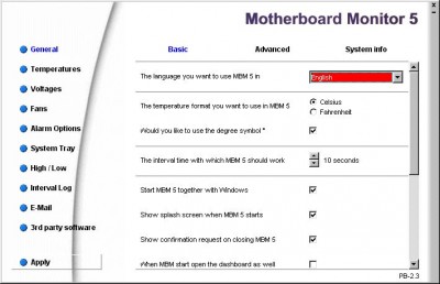 MotherBoard Monitor 5.3.7 screenshot