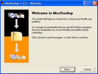 MozBackup 1.4.7 screenshot