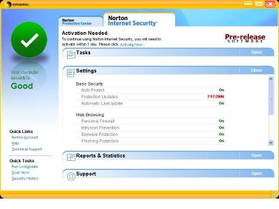 Norton Internet Security 2008 15.0.0.60 screenshot