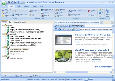 Offline Explorer Enterprise 7.5 screenshot