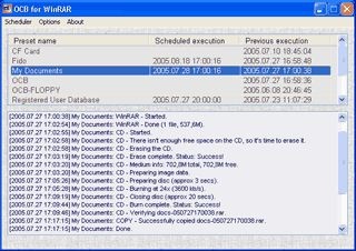 One-click BackUp for WinRAR 2.18b2 screenshot