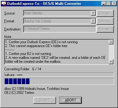 OutlookExpress-To 1.1.0 screenshot