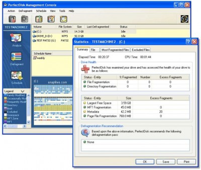 PerfectDisk 8.0.67 screenshot