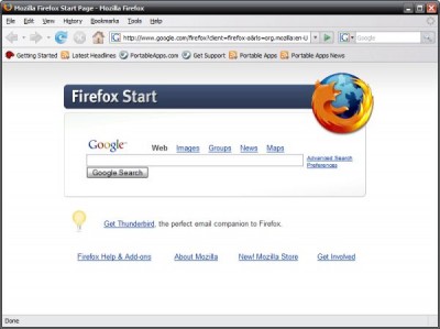Portable Firefox 2.0.0.10 screenshot