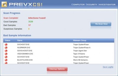 Prevx CSI 1.0.100 screenshot