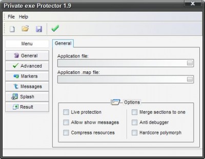 Private exe Protector 1.9 screenshot