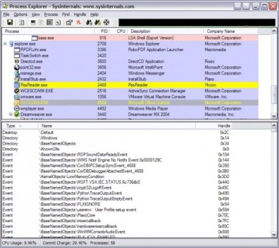 Process Explorer 11.04 screenshot