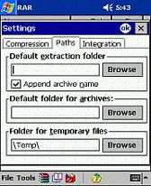 RAR for Pocket PC 3.71 Final screenshot
