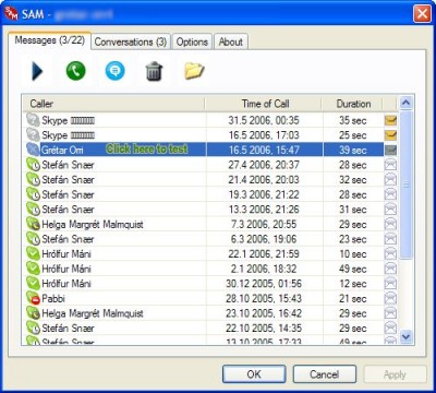 SAM - Skype Answering Machine 4.0.0.5 Free Edition screenshot