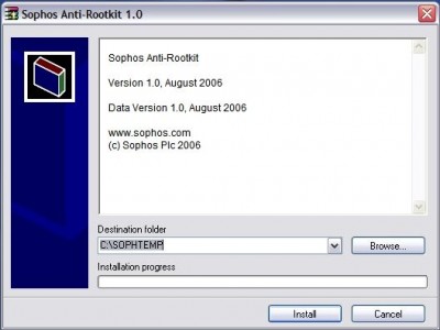Sophos Anti-Rootkit 1.3.1 screenshot