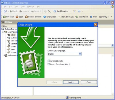 Spam Bully for Outlook Express / Windows Mail 4.1.1.3 screenshot