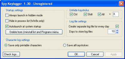 Spy-Keylogger 1.32 screenshot