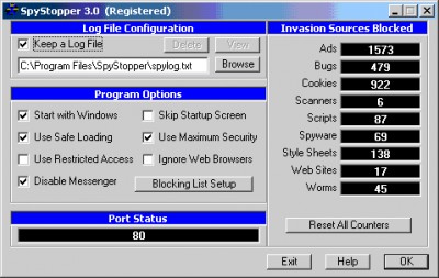 SpyStopper 4.0 screenshot