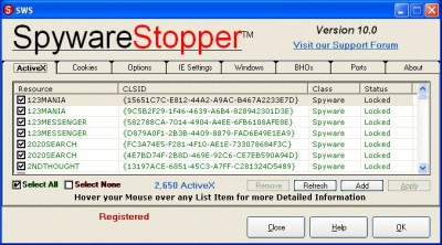 SpywareStopper 10.1 screenshot