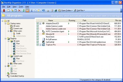 StartUp Organizer 2.8 SR2 screenshot