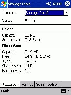 StorageTools for Pocket PC 2.2 screenshot