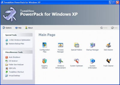 TweakNow PowerPack Professional 1.8.0 screenshot