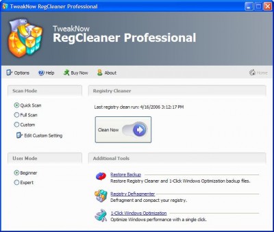 TweakNow RegCleaner Pro 3.0.2 screenshot