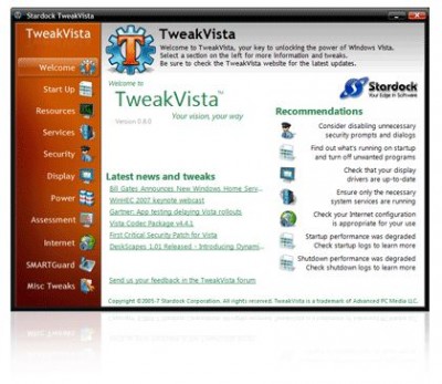 TweakVista 1.01 screenshot