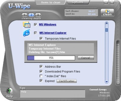 U-Wipe 2.0 screenshot