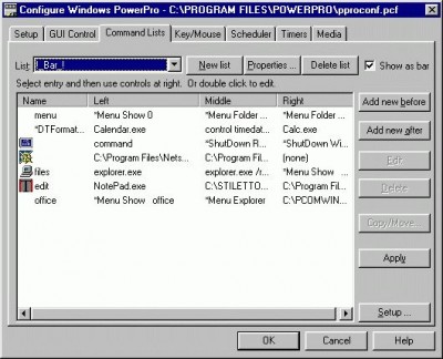 Windows PowerPro 4.7 screenshot