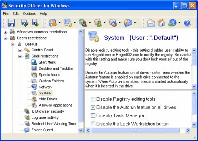 Windows Security Officer 6.9.6.3 screenshot