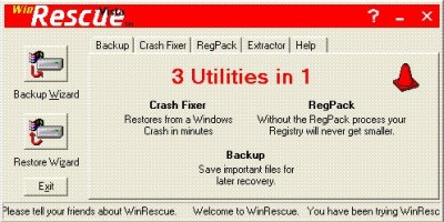 WinRescue Vista 1.08 screenshot