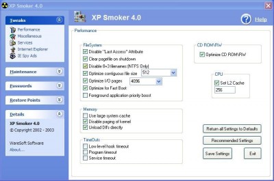 XP Smoker 5.3 Pro screenshot